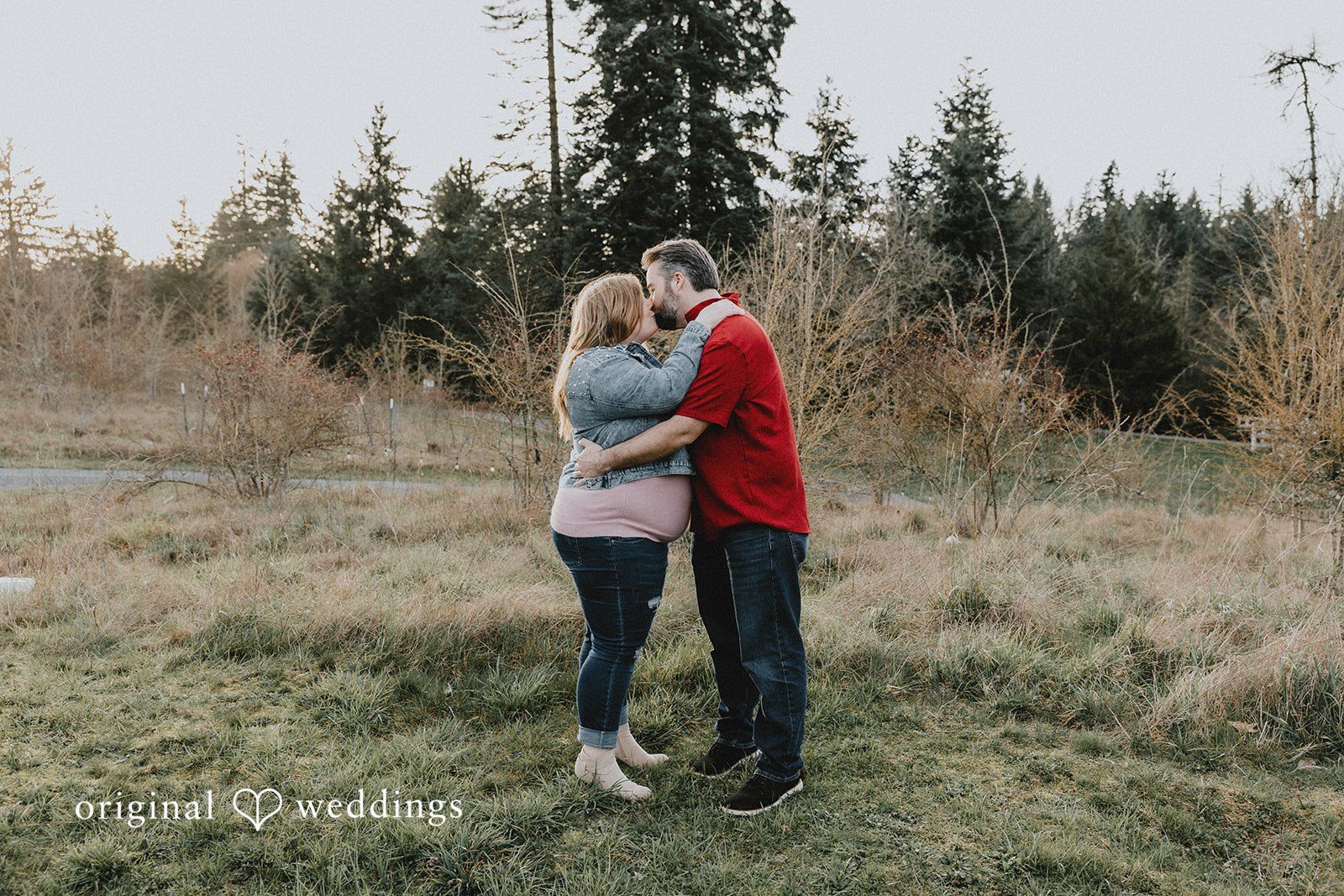 Romantic kiss moment of the couple