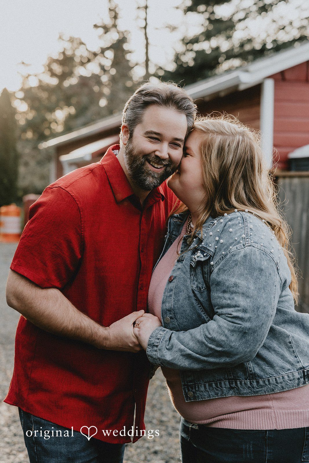 Romantic portrait of the couple