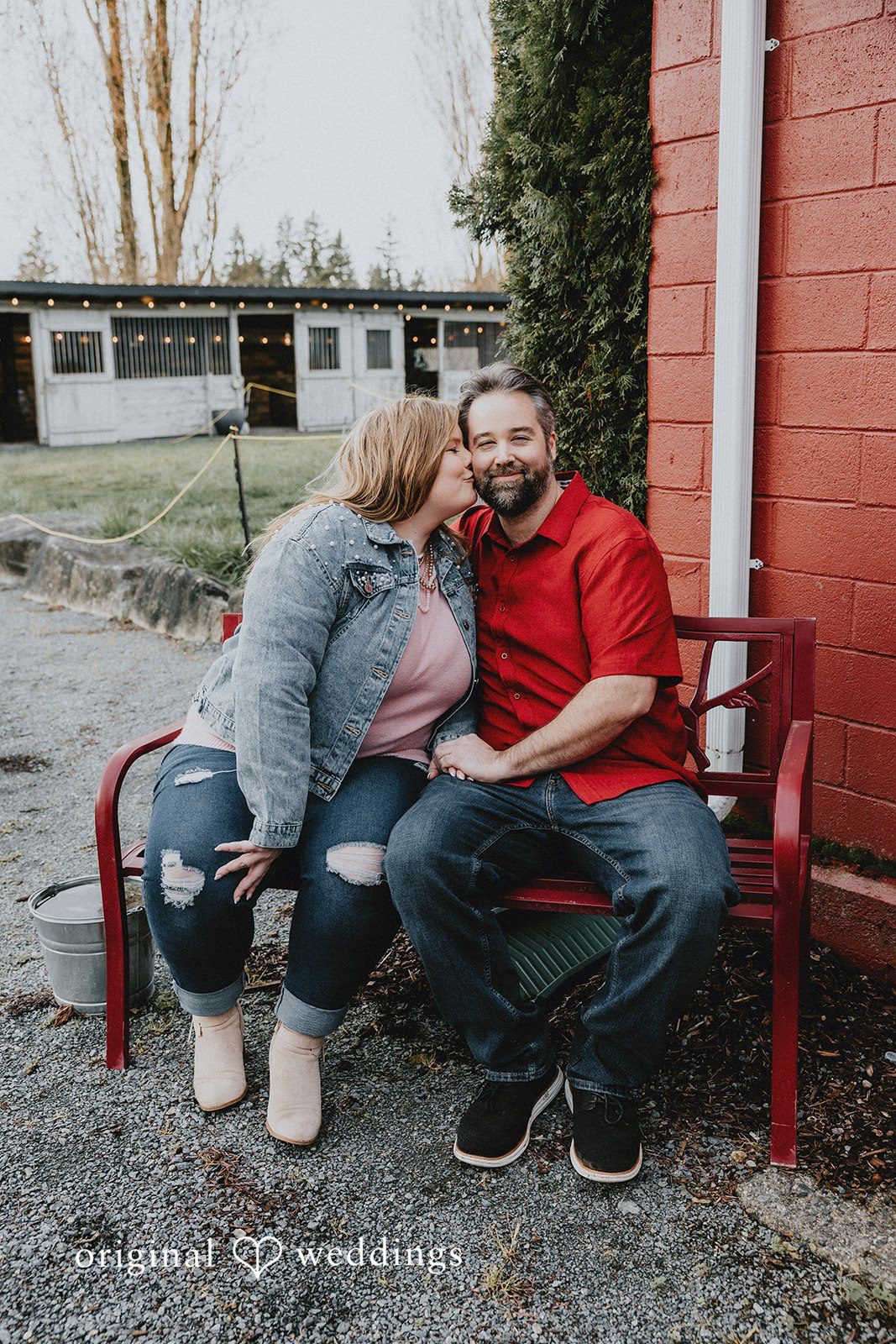 Romantic kiss moment of the couple