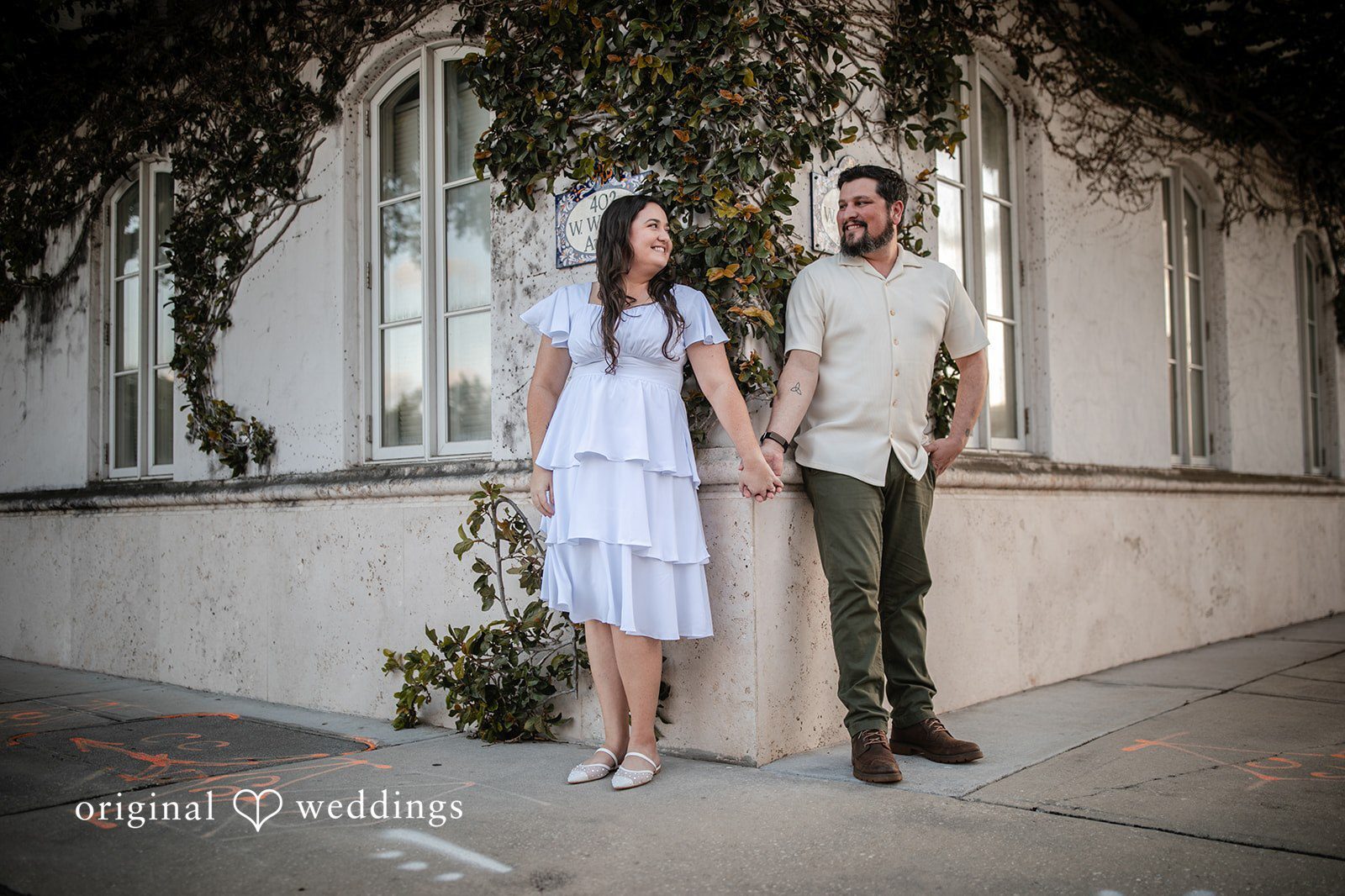 Our Orlando Wedding Photographers at Original Weddings captured a stunning portrait of the couple at their Kraft Azalea Gardens engagement session
