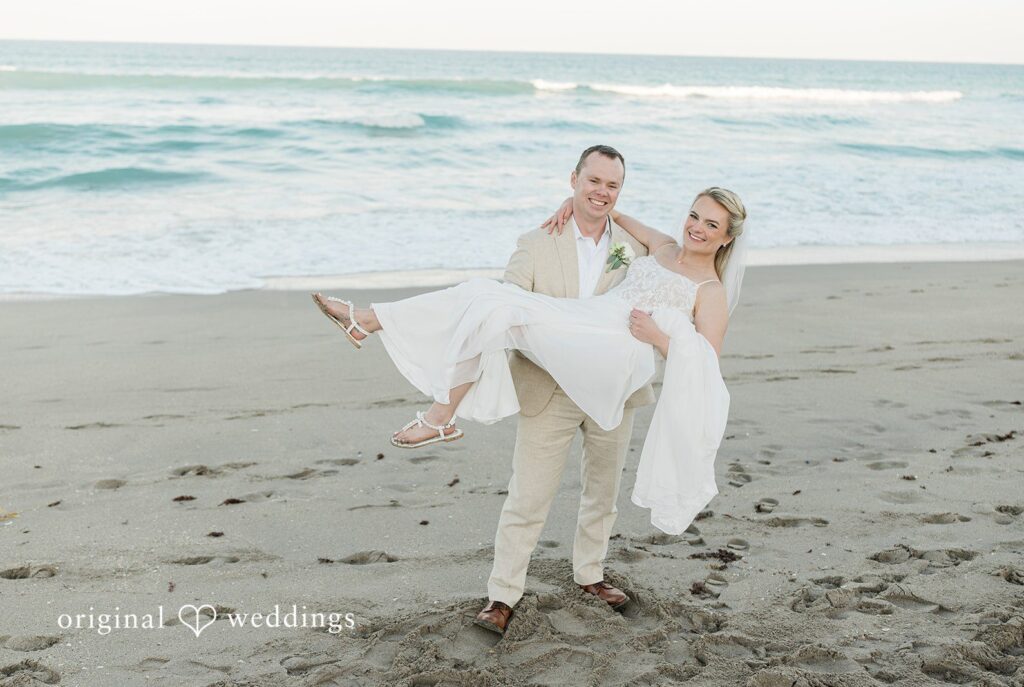 Ethan + Sydney Portrait of couple at Marriott Hutchinson Island Beach Resort by Miami wedding photographer from original wedding.