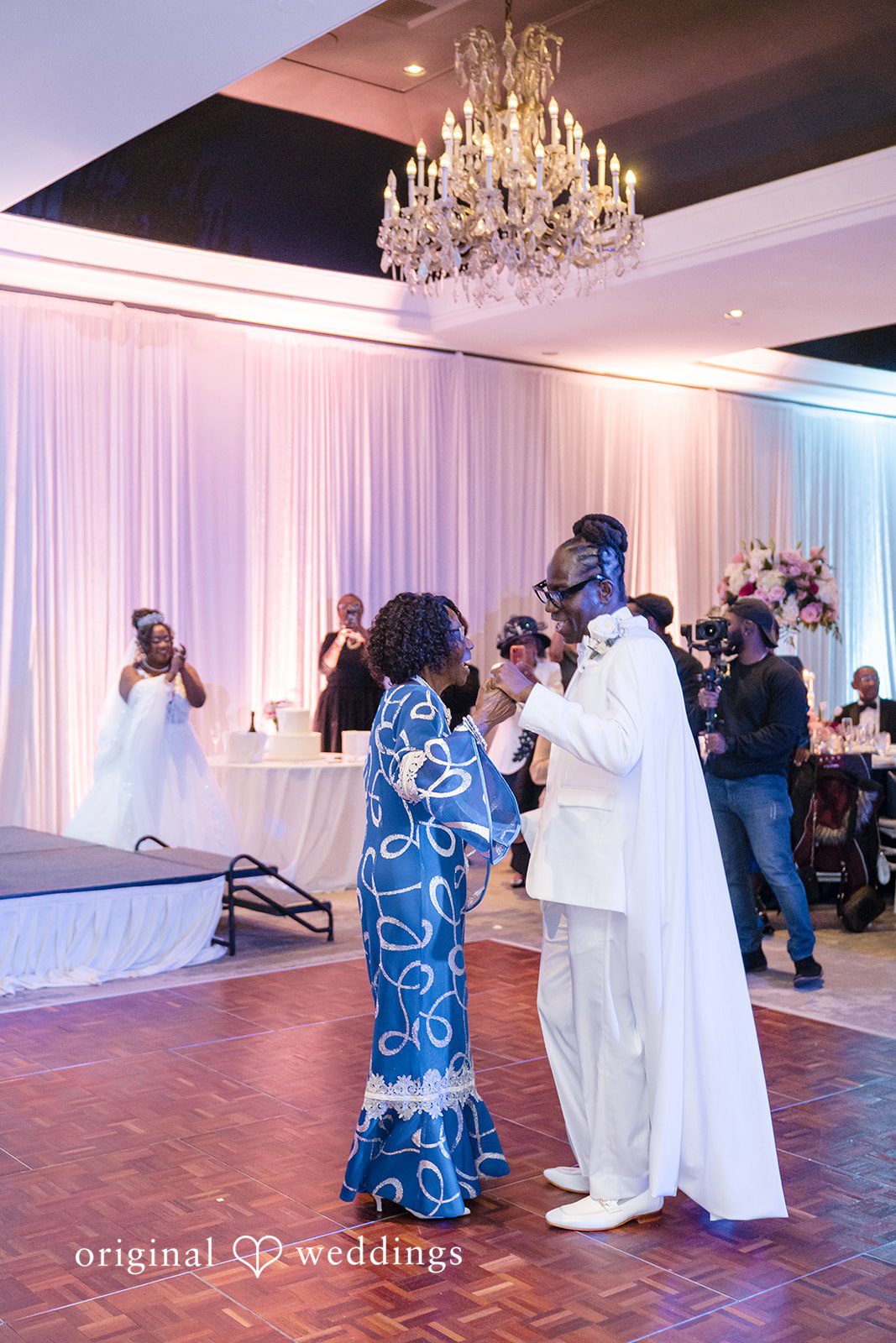 Kimberly + Phillip The groom dances with his mum at his wedding reception