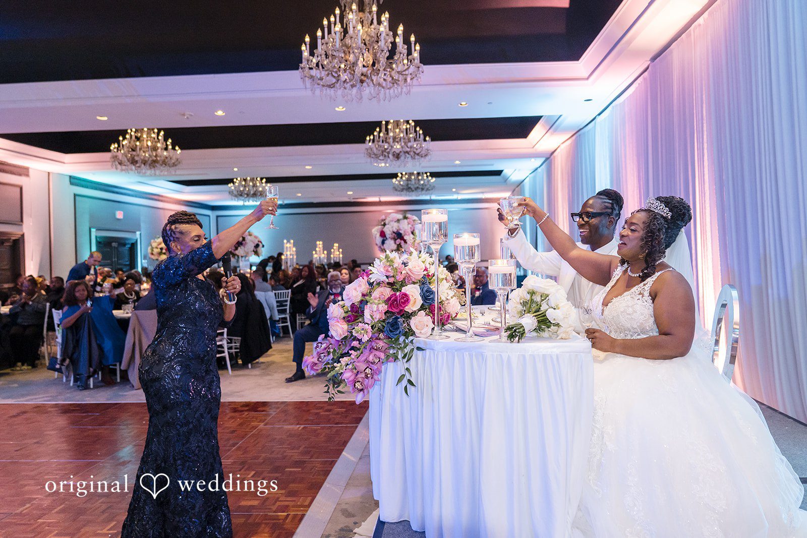 Kimberly + Phillip Toast time at the wedding reception