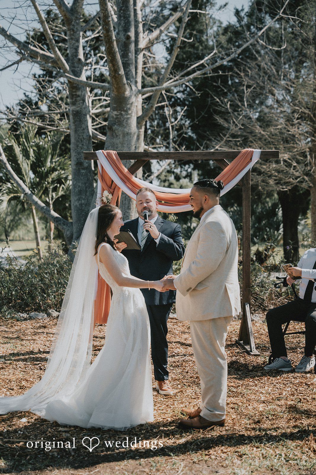 Beautiful moment from the couple’s wedding ceremony