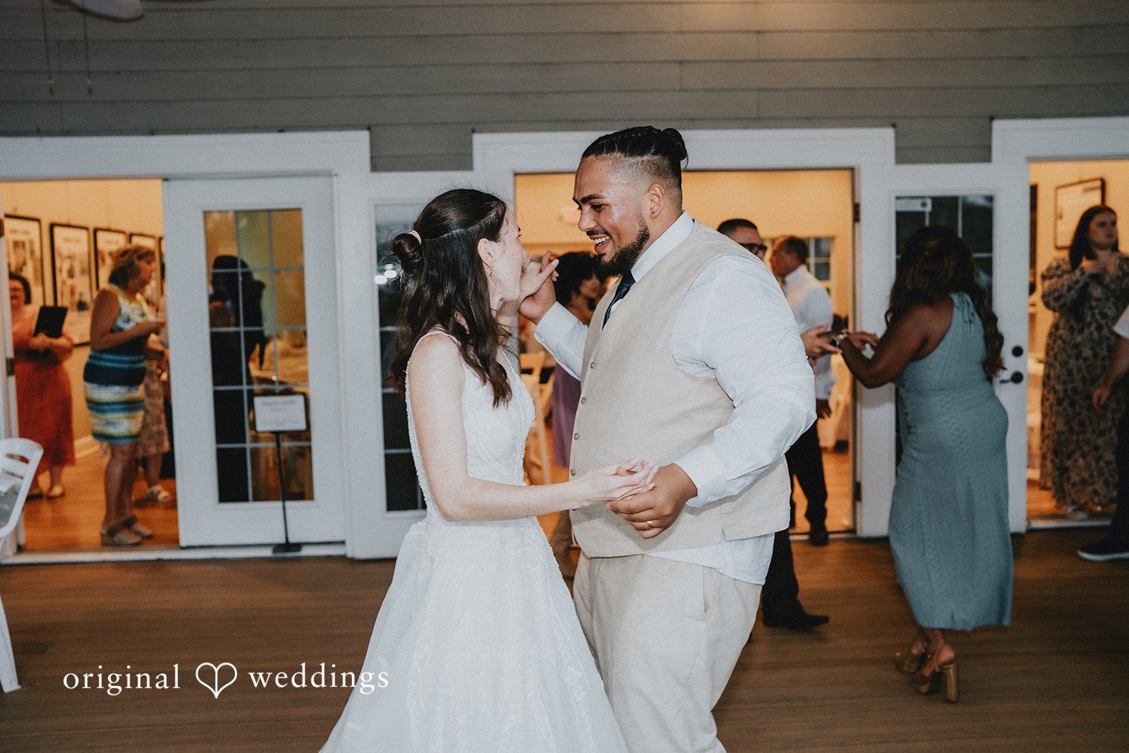 The couple dances the night away