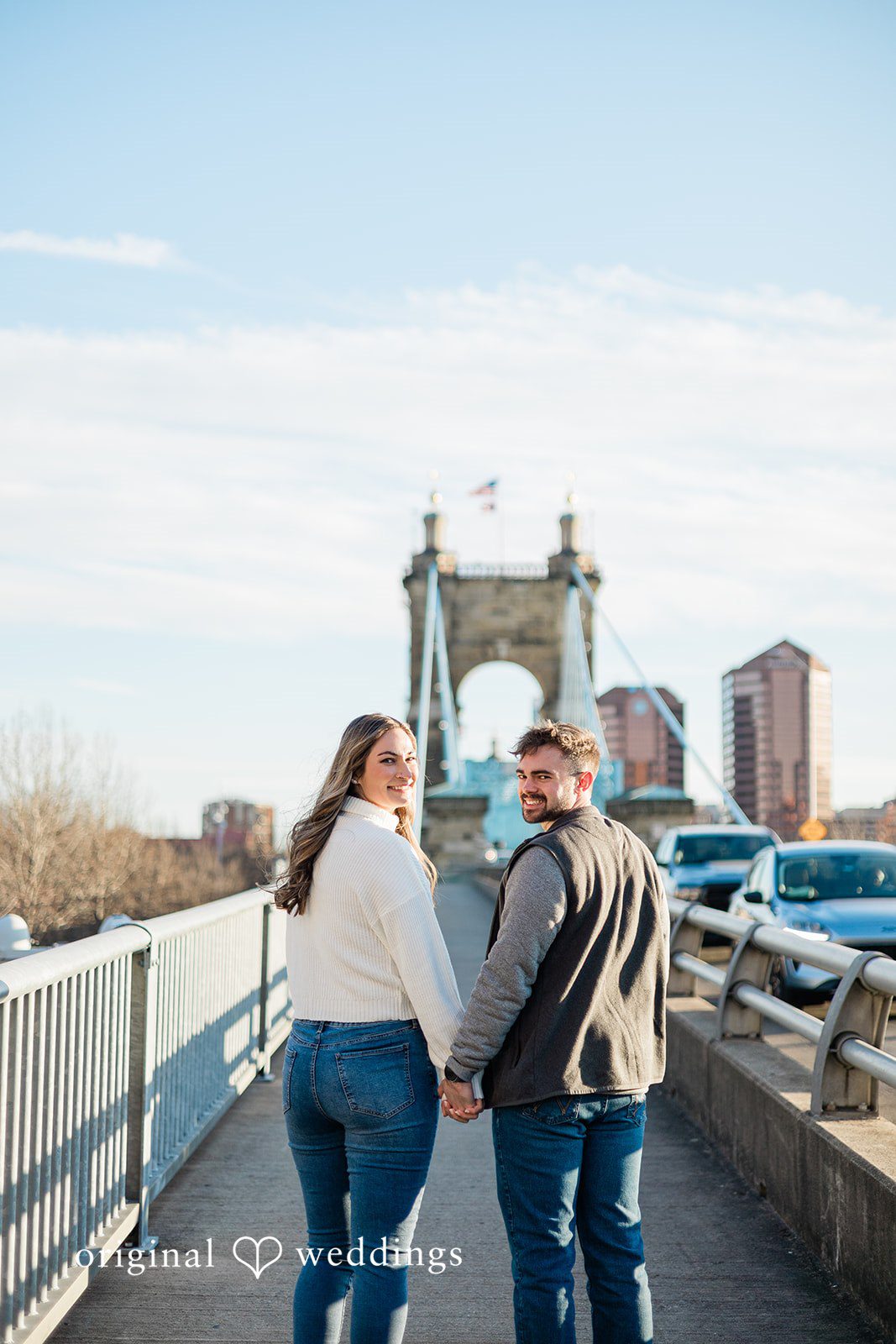 A perfect pose of couple at Smale Riverfront Park