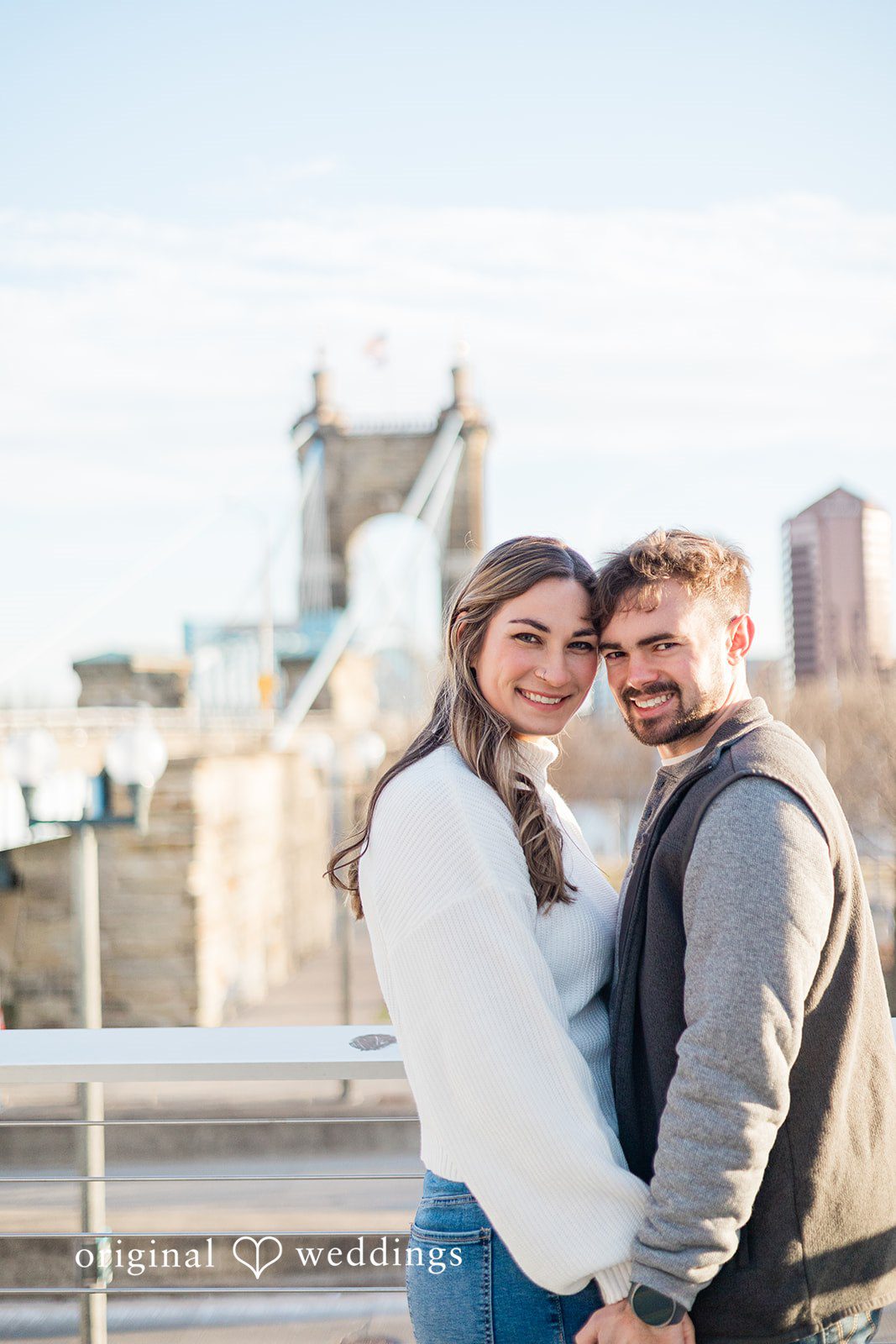 Lovely portrait of couple at Smale Riverfront Park