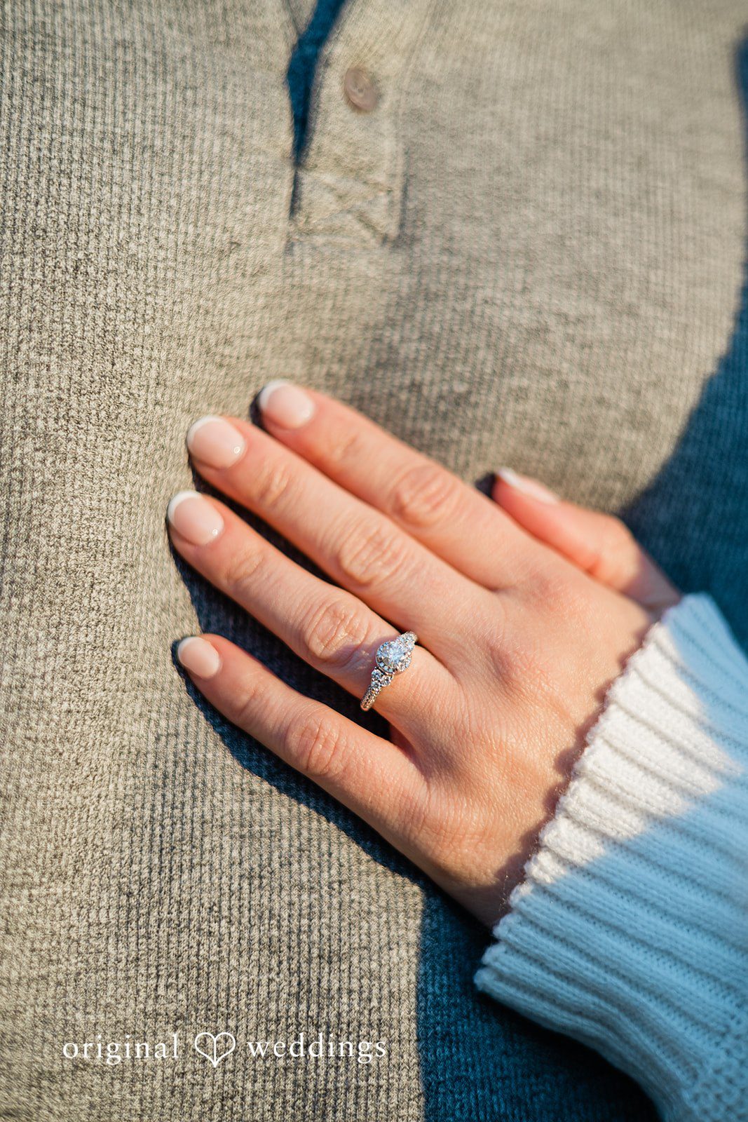 Engagement photography services from original weddings capturing beautiful shot of engagement ring