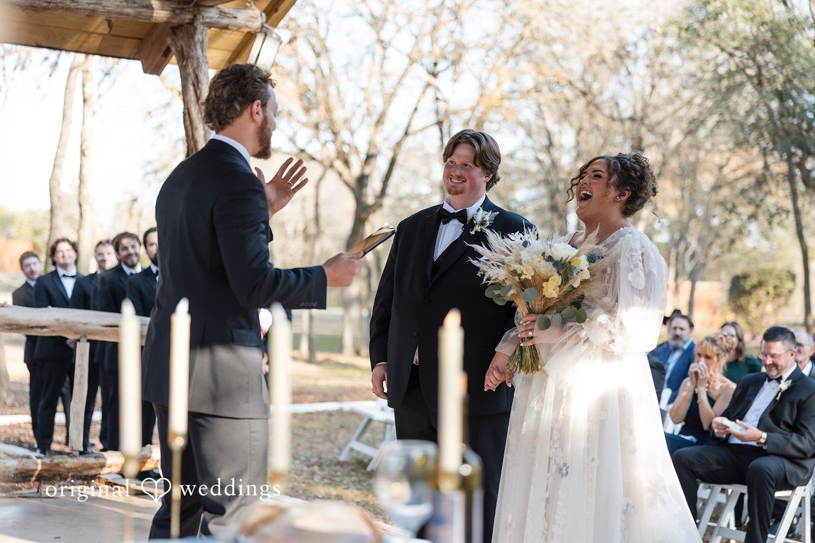 Kelsey + Riley The couple exchanges vows during an emotional ceremony moment.