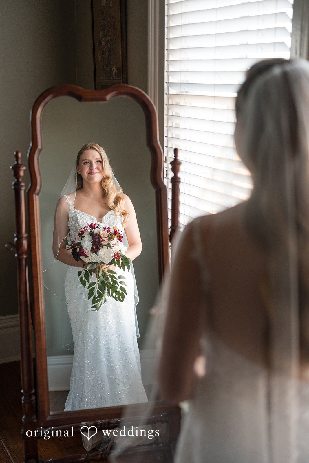 A stylish portrait of the bride
