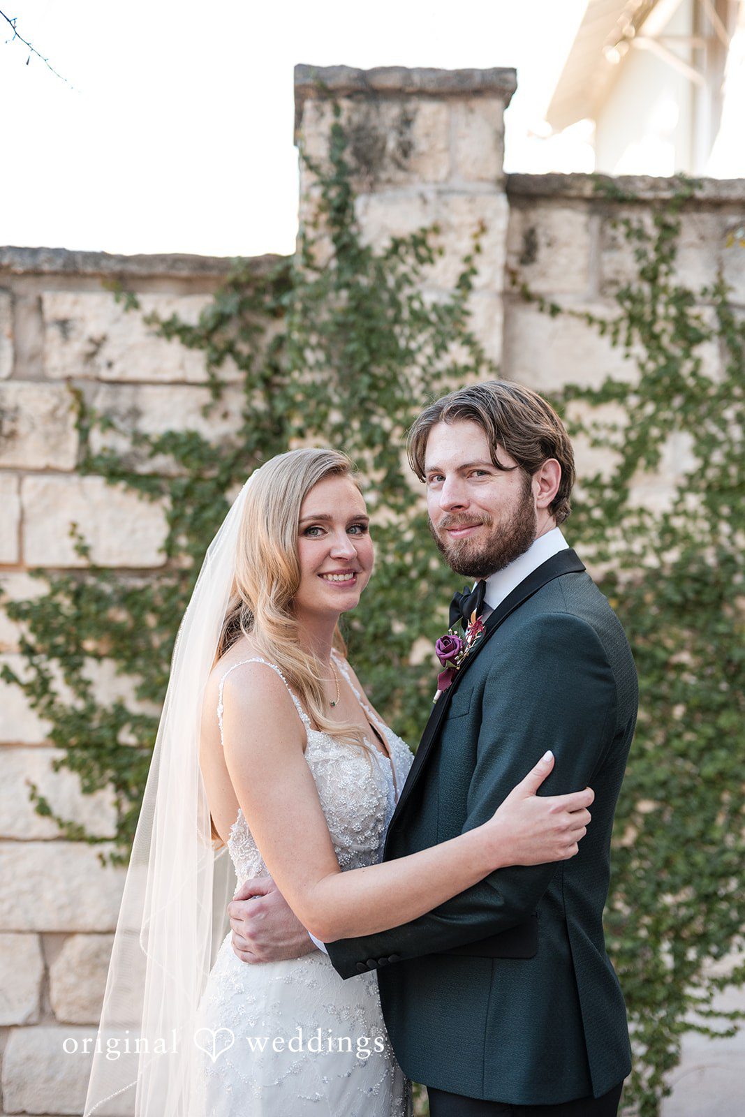 A stunning portrait of the bride and groom at The Allan House