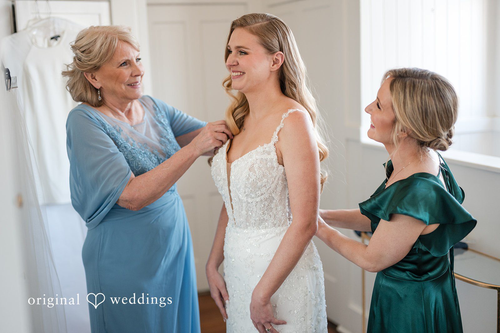 A beautiful getting-ready moment of the bride