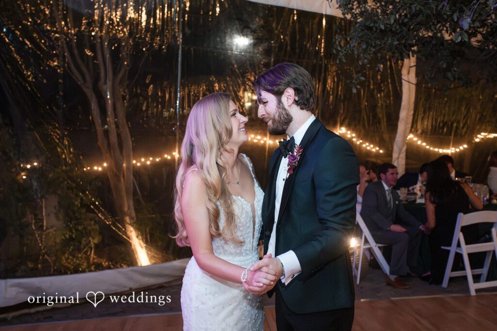 Our Austin wedding photographers at Original Weddings captured a romantic portrait of the couple at the Allan House wedding reception