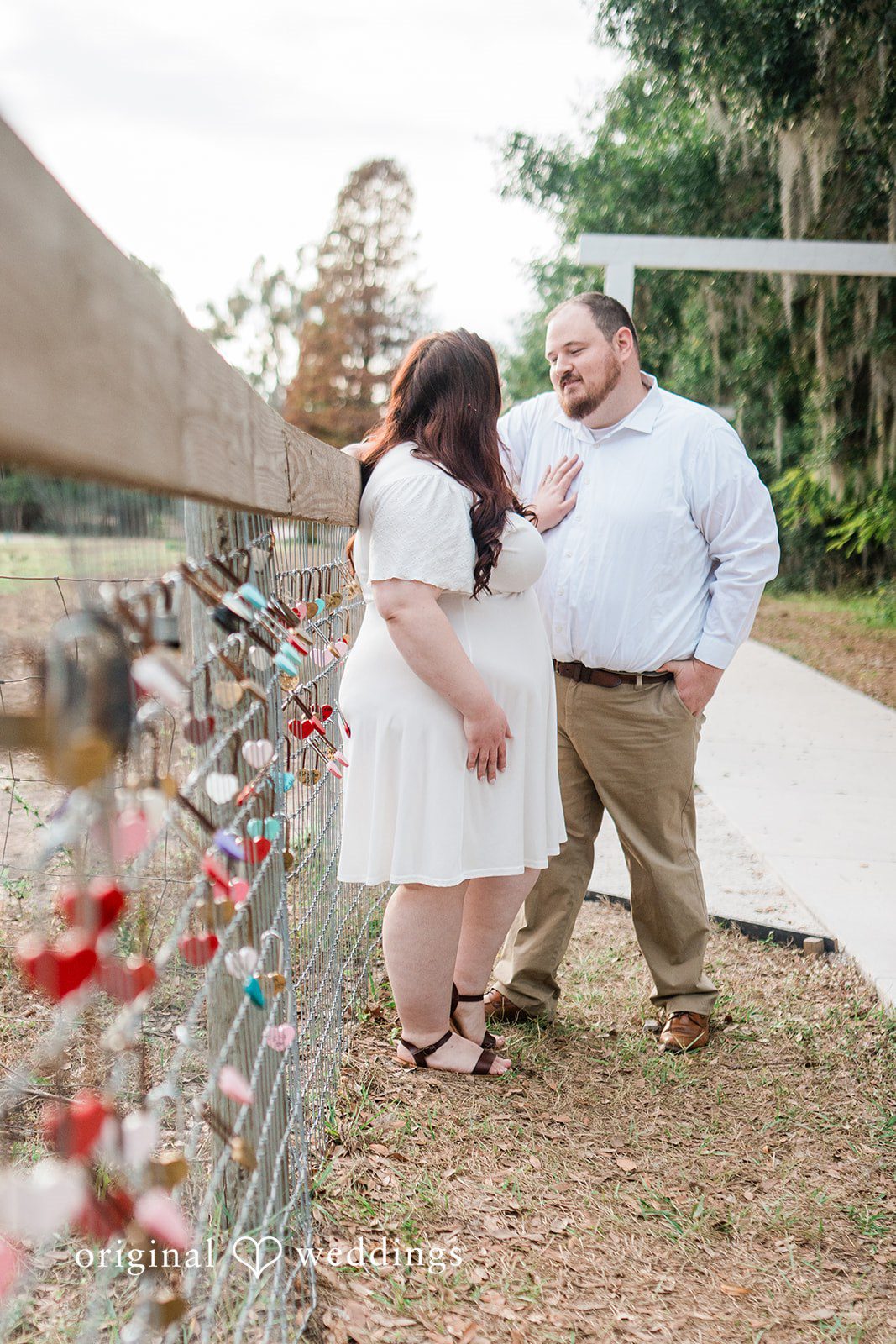 Romantic engagement photo of couple