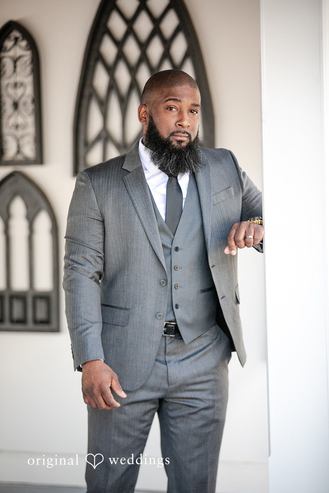 Our Orlando wedding photographers captured a stunning portrait of the groom at The Black Barn