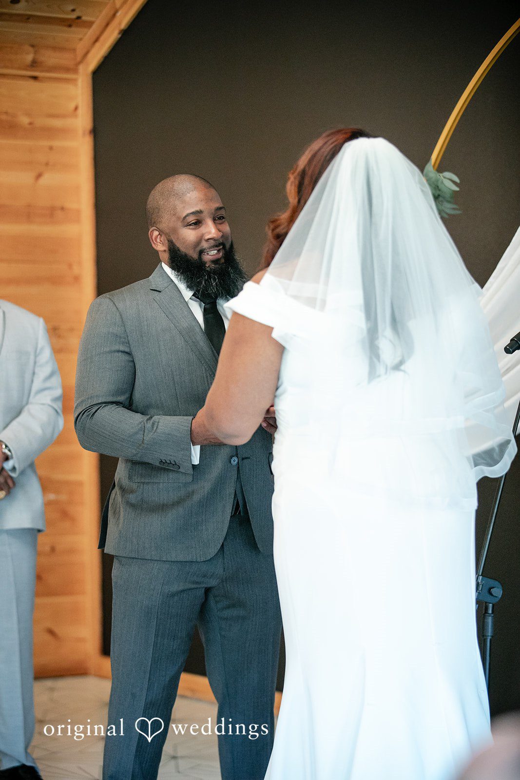 The couple exchanges marital vows