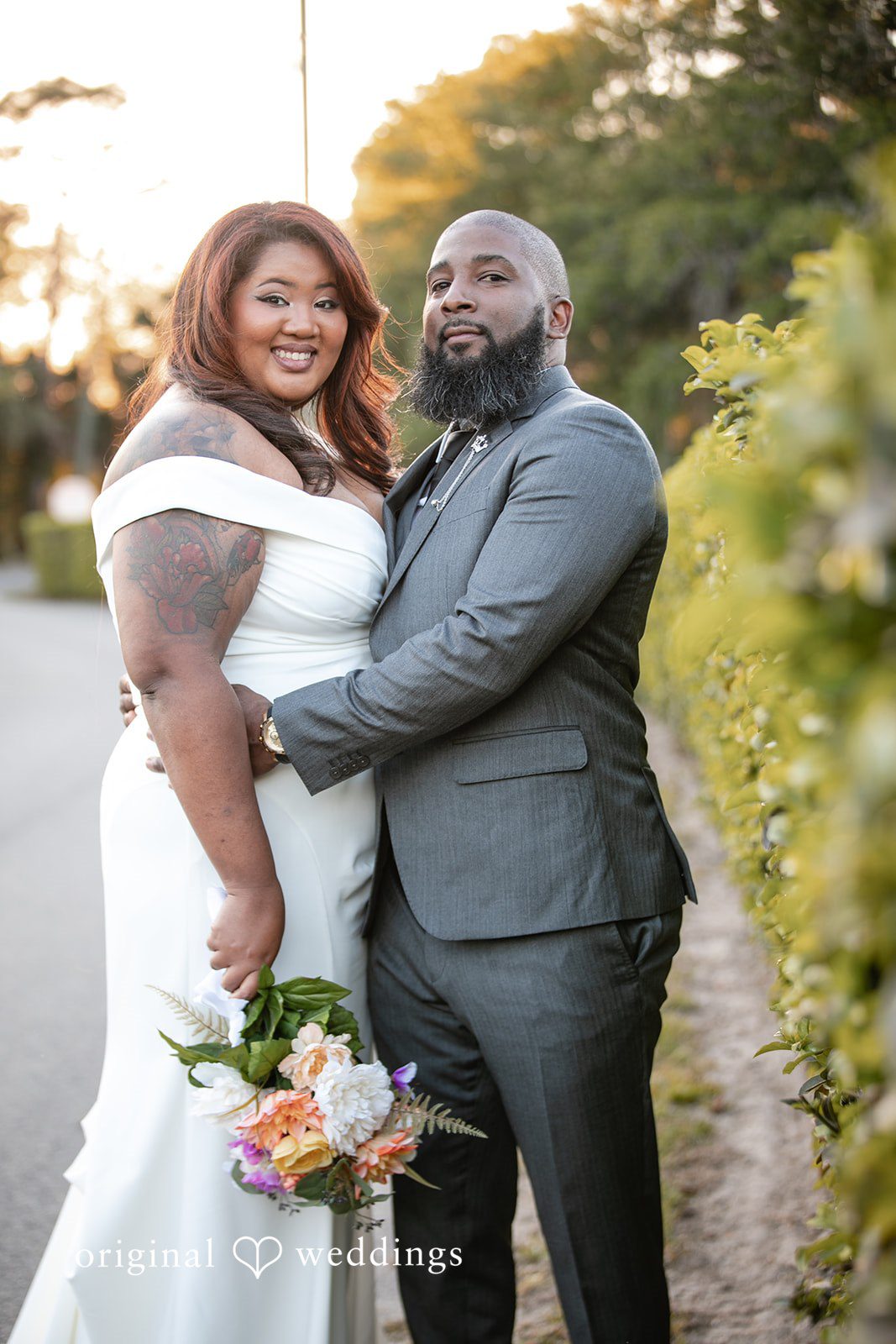 A beautiful portrait of the couple