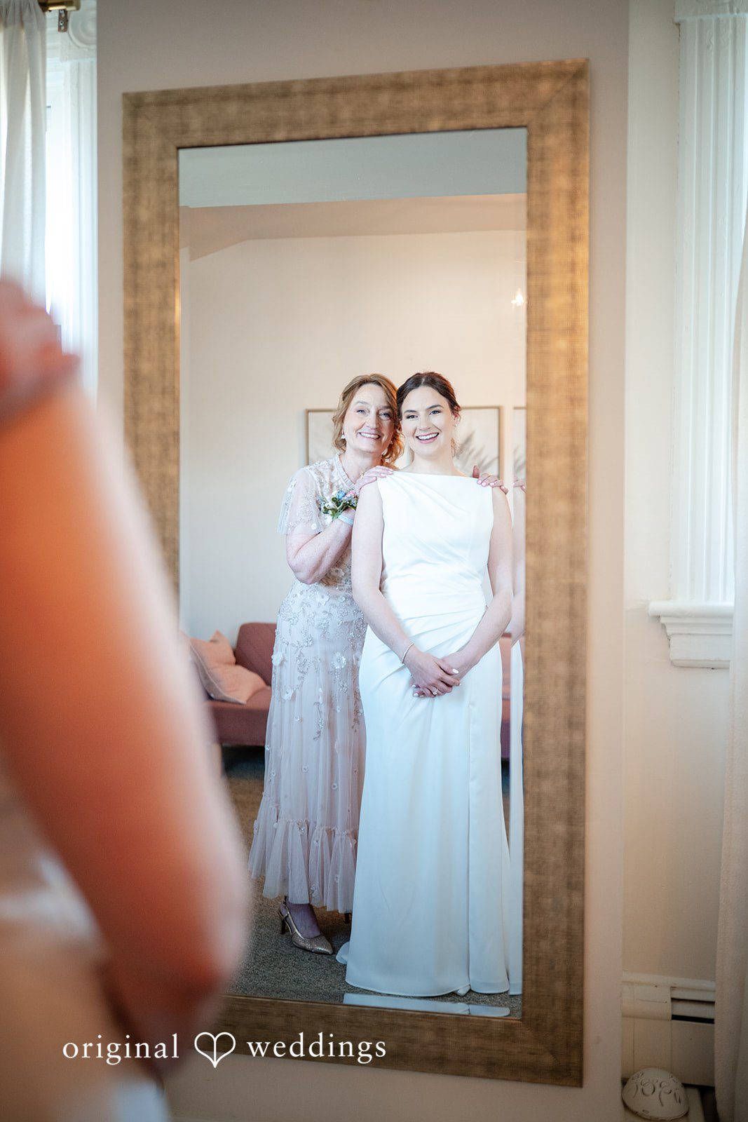 Lovely picture of bride with her companion