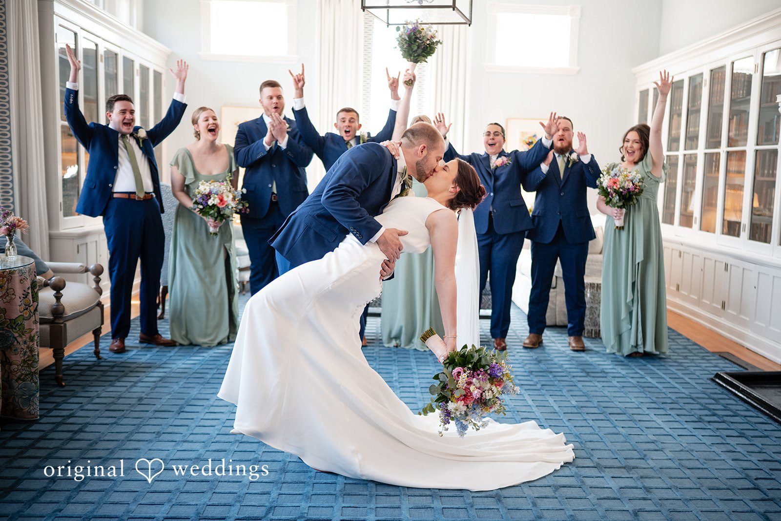 Romantic kiss moment of the couple