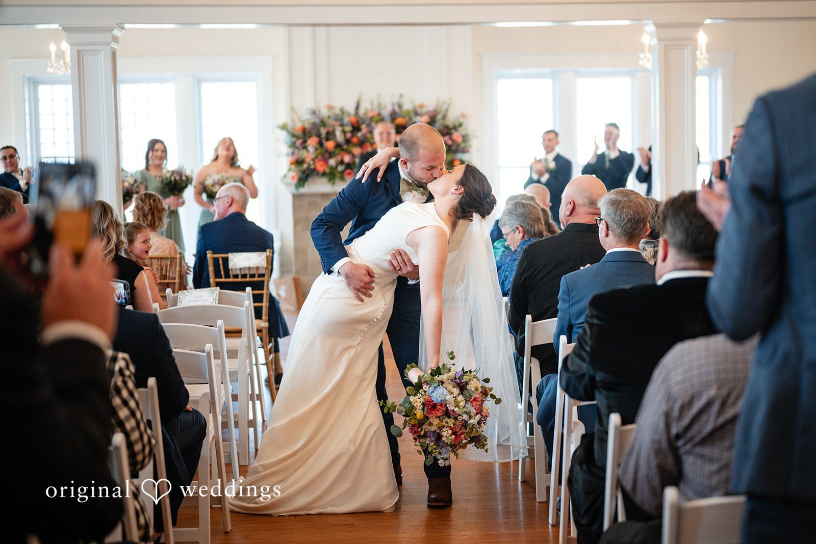 Romantic kiss moment of the couple