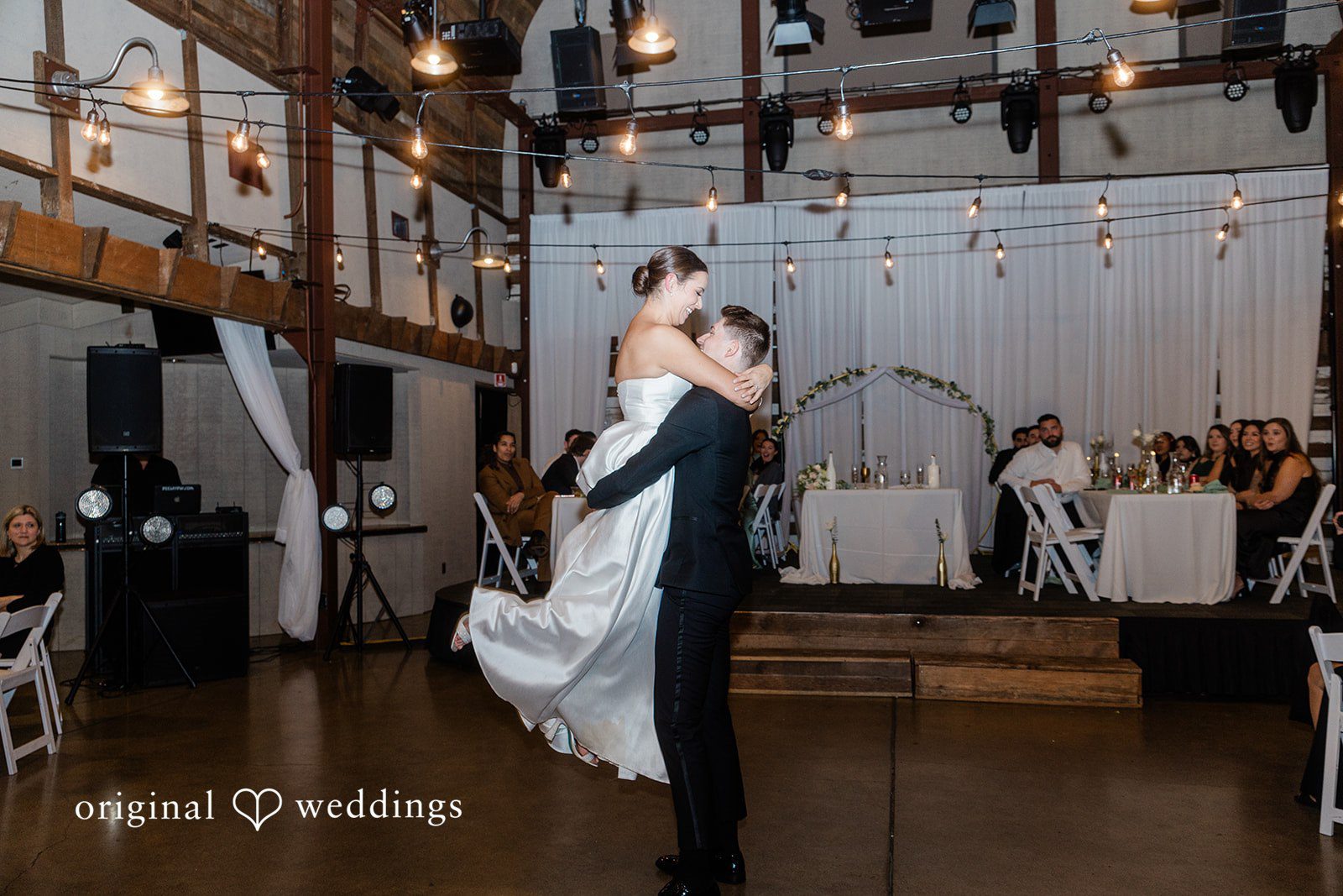 Romantic dance picture of couple at The Olson Mansion