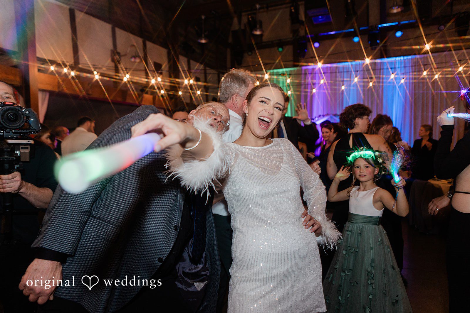 Beautiful bride enjoying her wedding reception