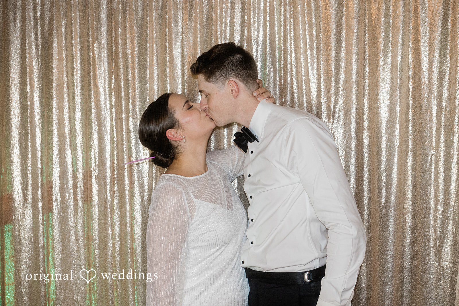 Romantic kiss moment of couple