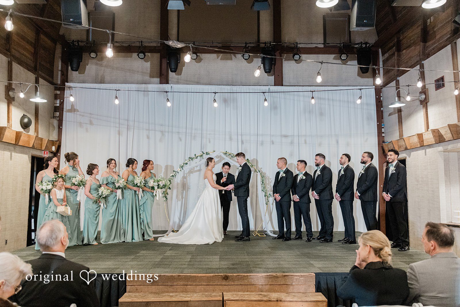 Couple exchanging vows during ceremony
