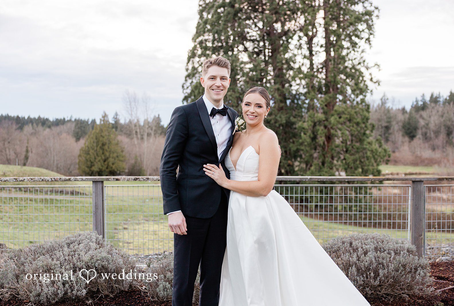 Seattle Wedding Photography by original weddings capturing the beautiful portrait of couple at The Olson Mansion