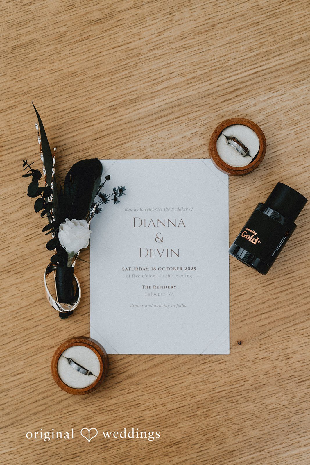 Dianna + Devin A photo of the wedding IV, wedding rings and other accessories