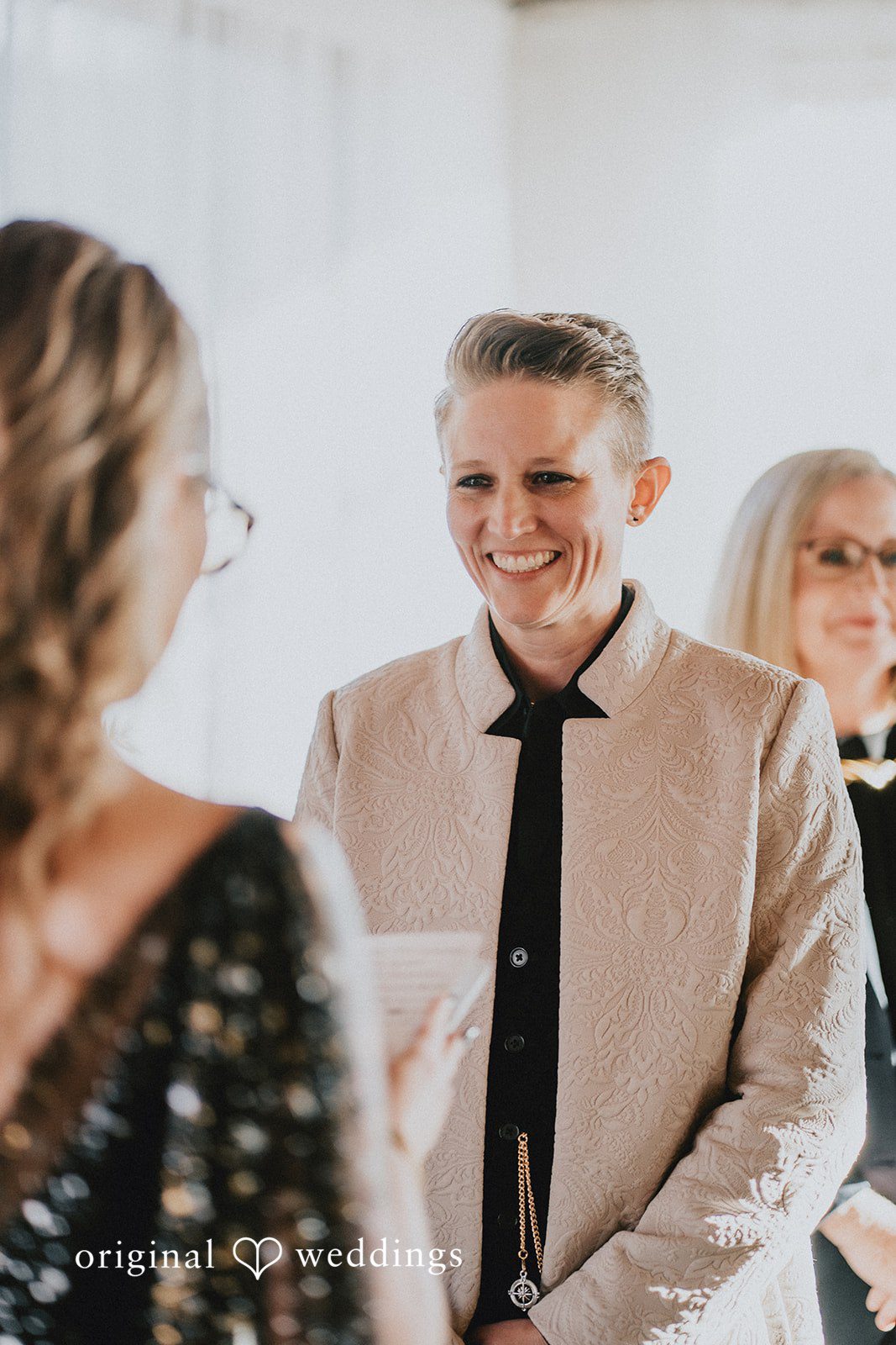Dianna + Devin A portrait of the groom at the wedding ceremony