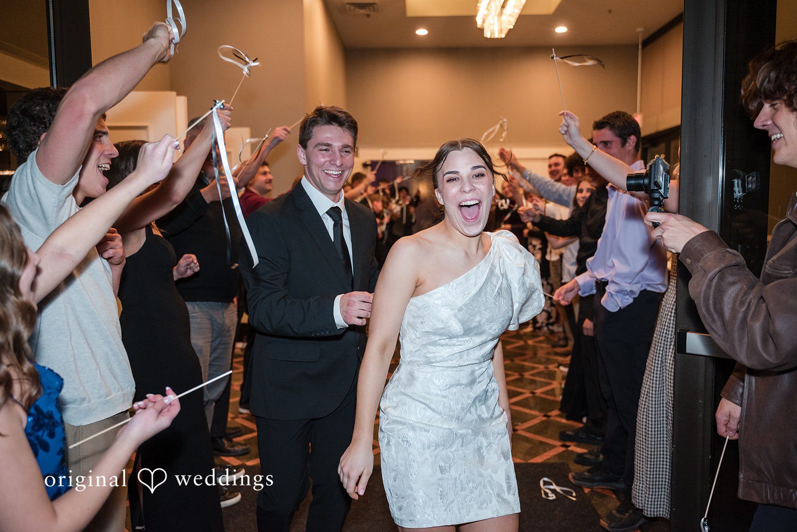 Avery + Ben Lovely bride and groom expressing their joy