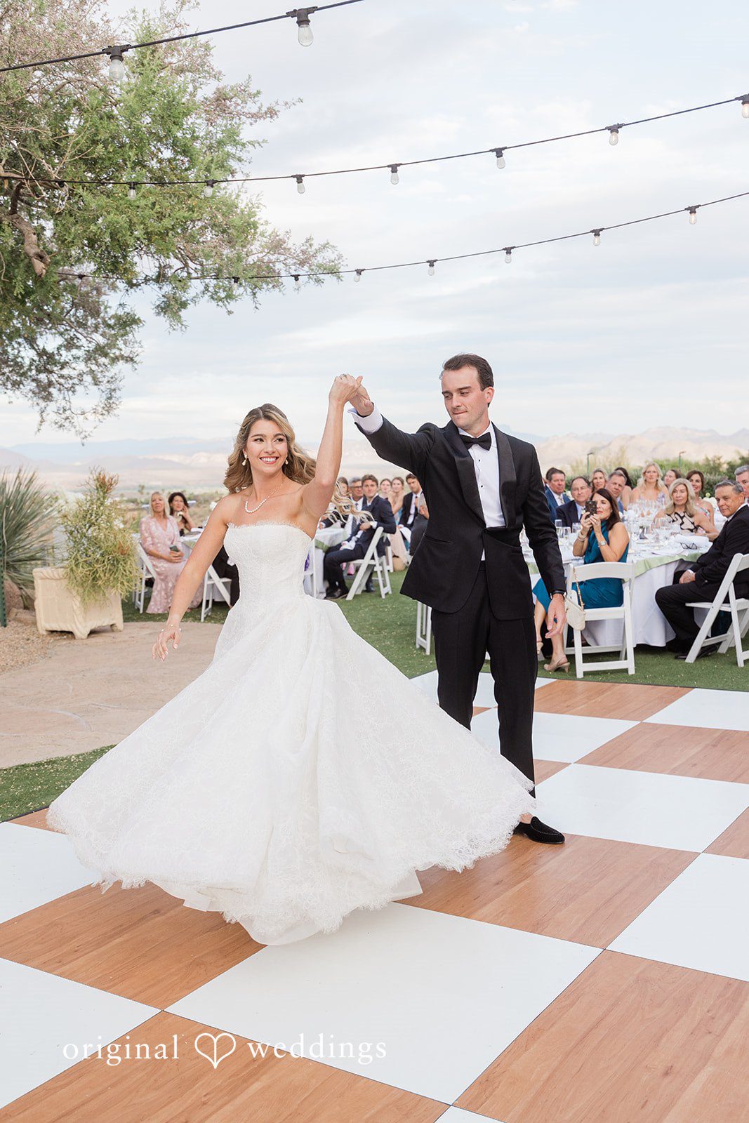 Kathryn + Calum Couple making their entrance into the wedding reception