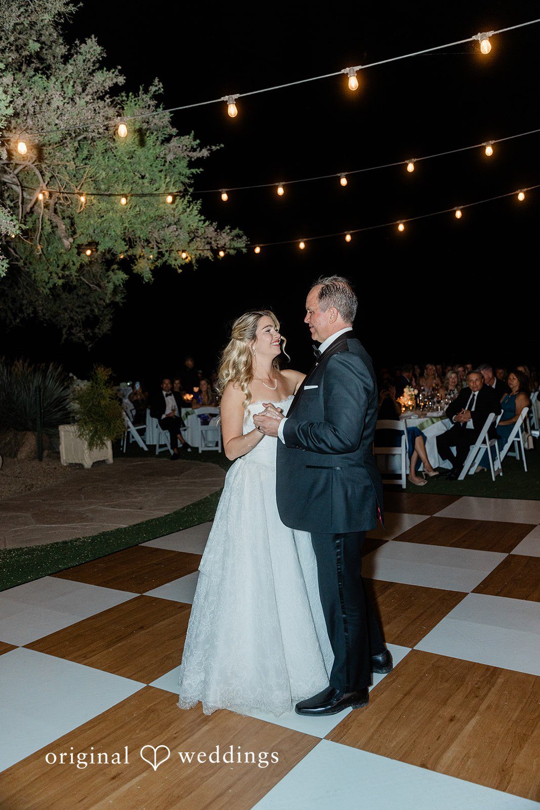 Kathryn + Calum Bride dancing with her father during the wedding reception