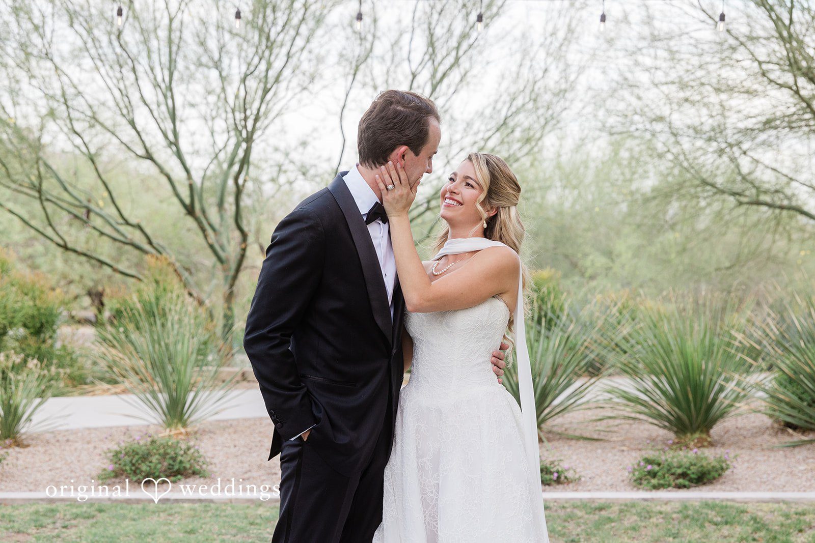 Kathryn + Calum Romantic outdoor couple portrait at the wedding venue