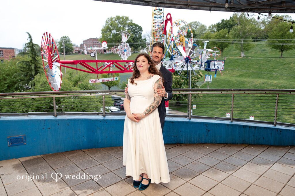 Leah + Daniel Full-length portrait of the bride and groom during the wedding day