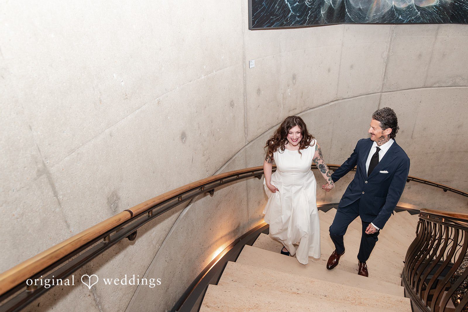 Leah + Daniel Bride and groom arriving together at the ceremony area