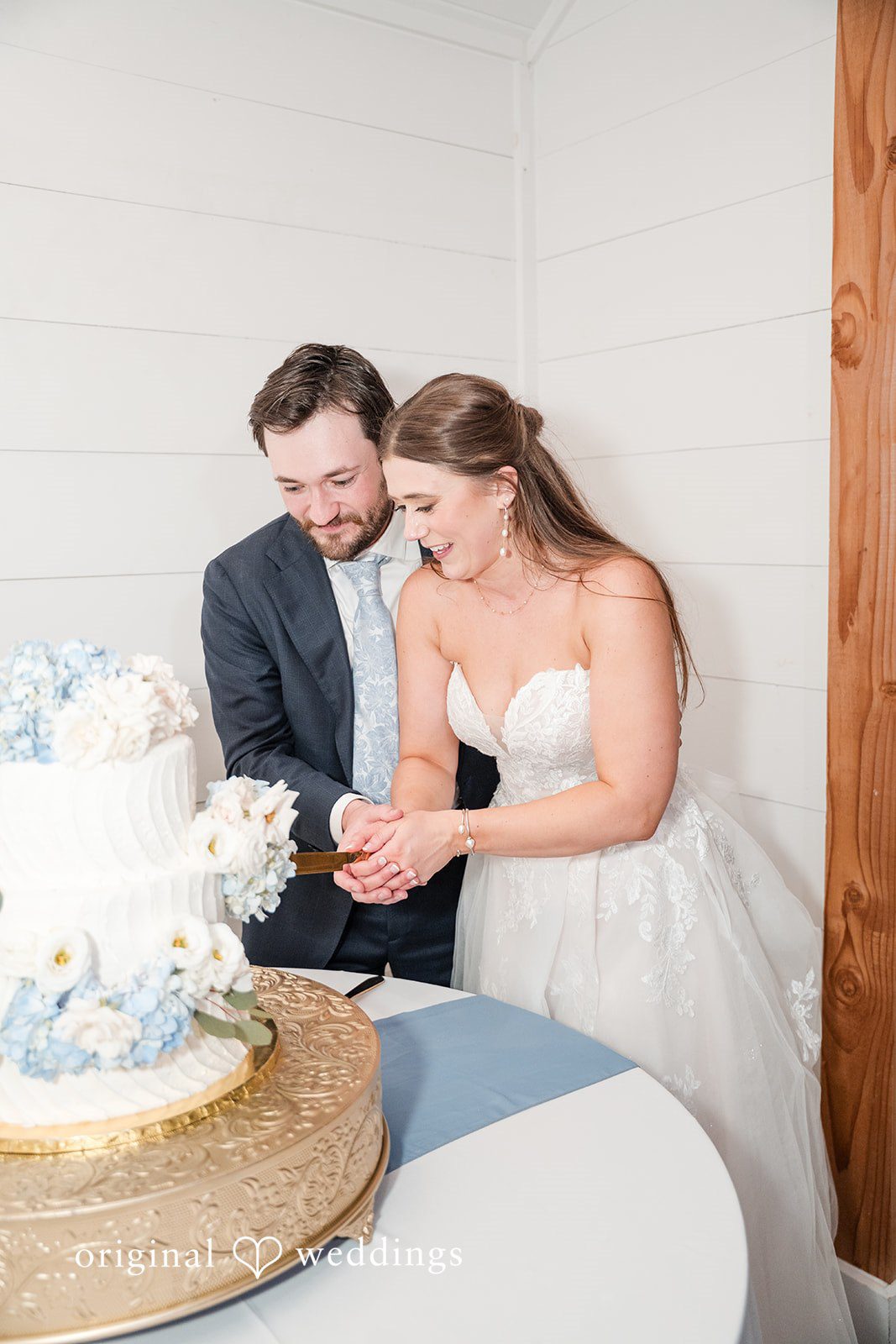 Kennedy + Collin The couple cuts their cake