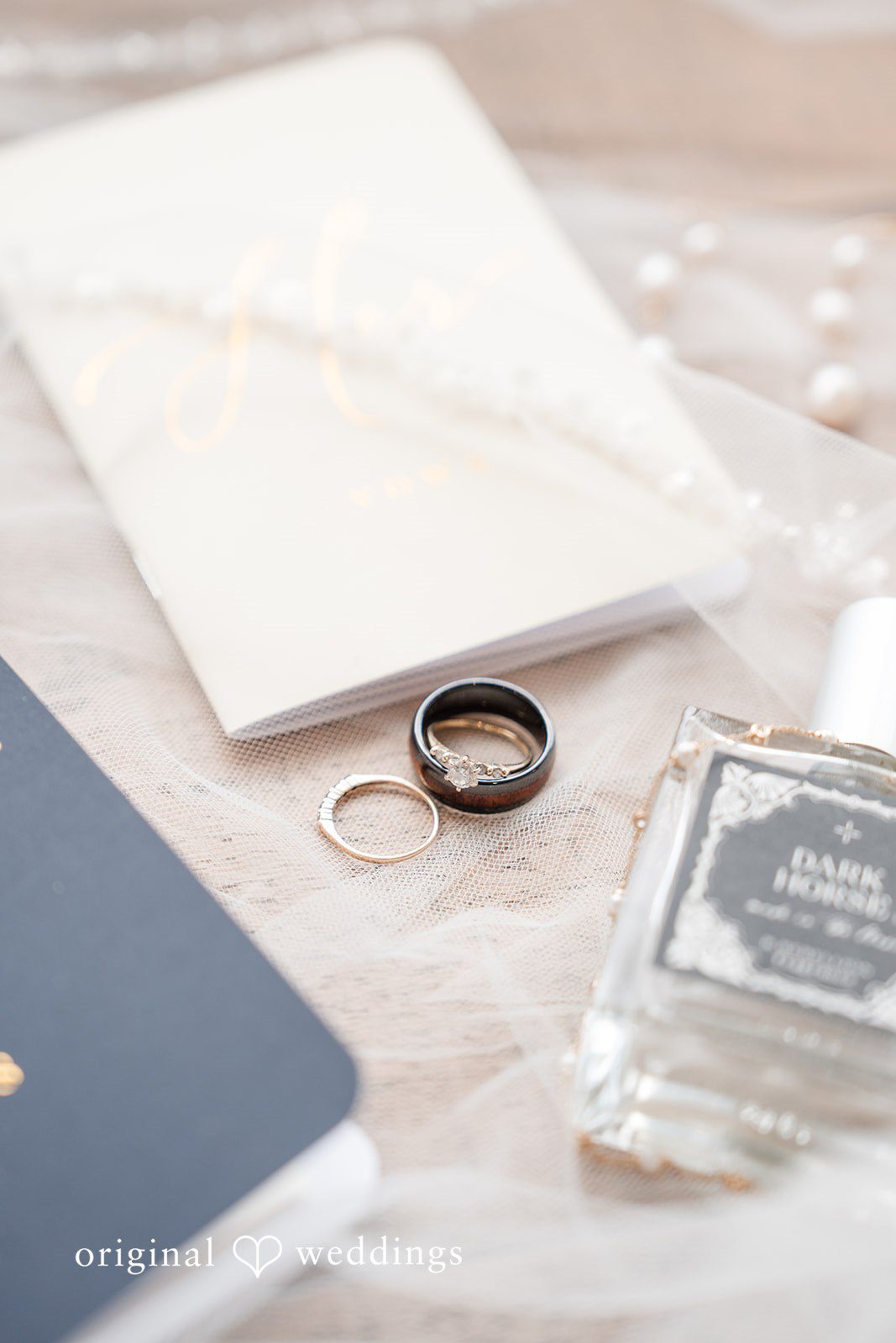 Kennedy + Collin A detail shot of the wedding rings