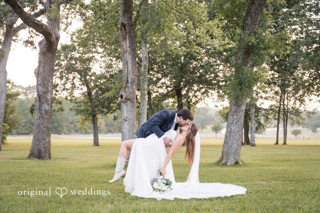 Kennedy + Collin Our Houston wedding photographers at Original Weddings captured a romantic portrait of the couple at Arrowhead Hill at Lakota