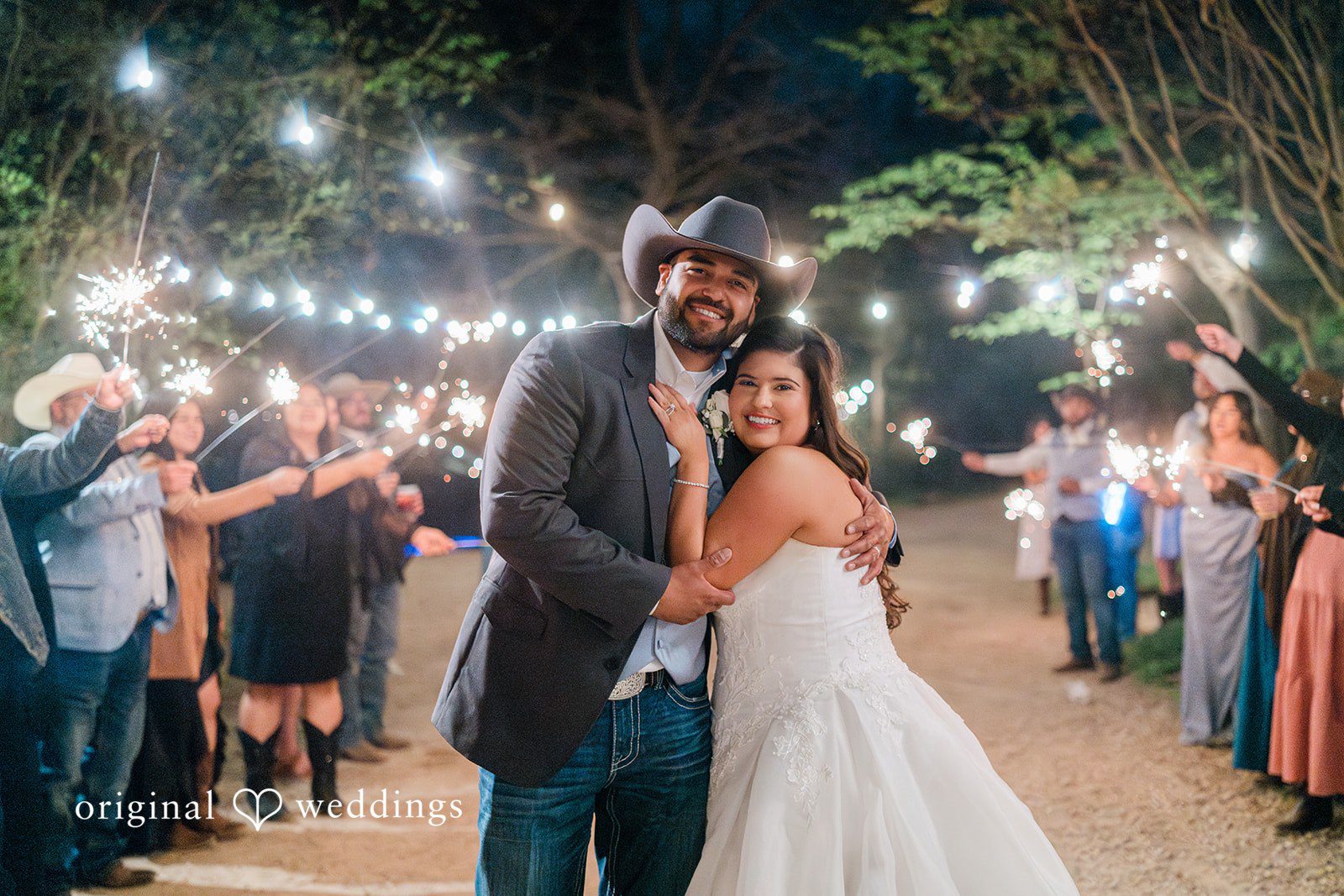 A beautiful night portrait of the couple