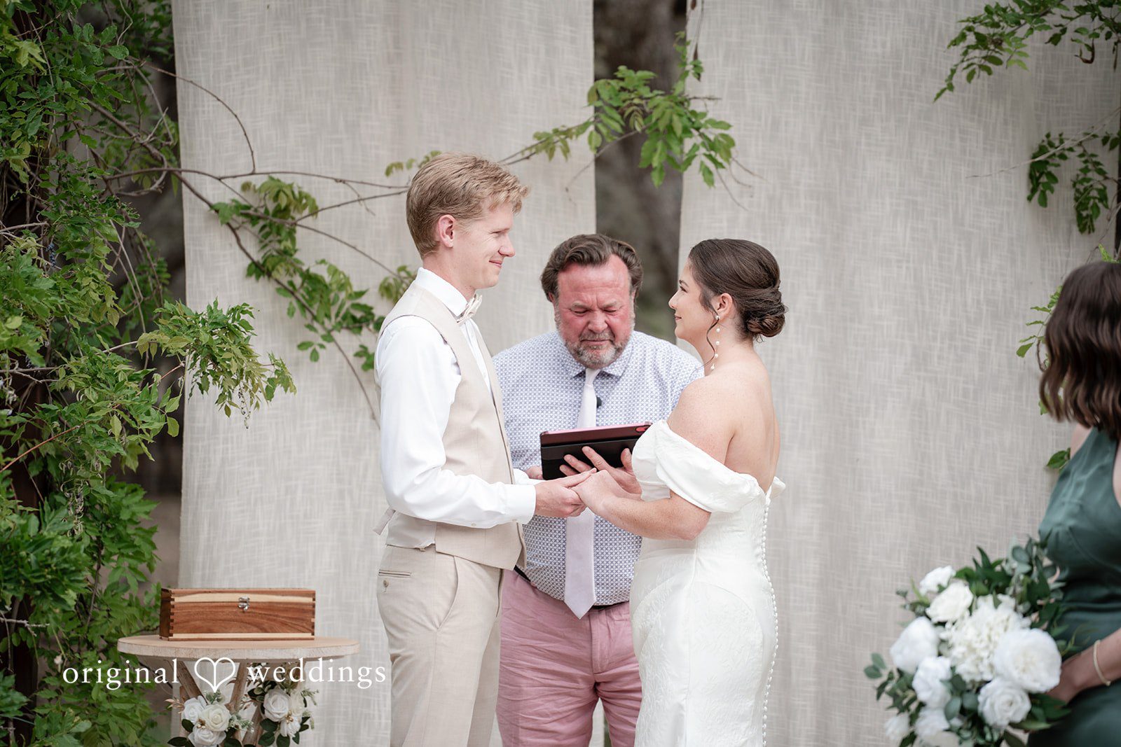 Hannah + Will Romantic wedding ceremony moment outdoors