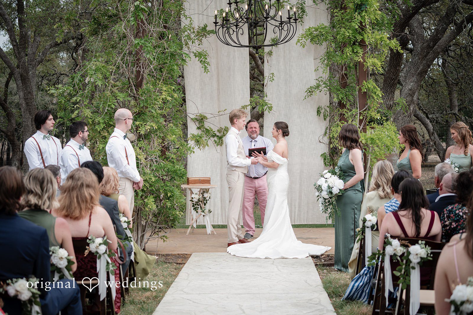 Hannah + Will Outdoor ceremony moment at Asante Lodging Wedding