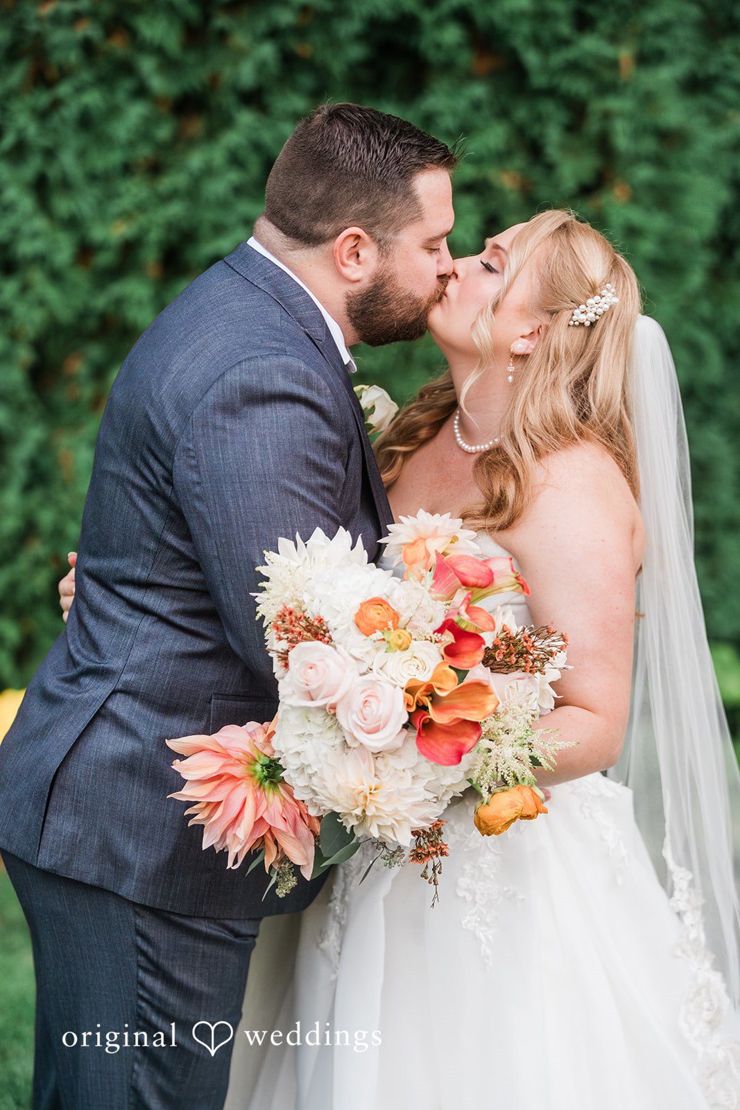 Shayna + Joseph The couple shares a romantic kiss