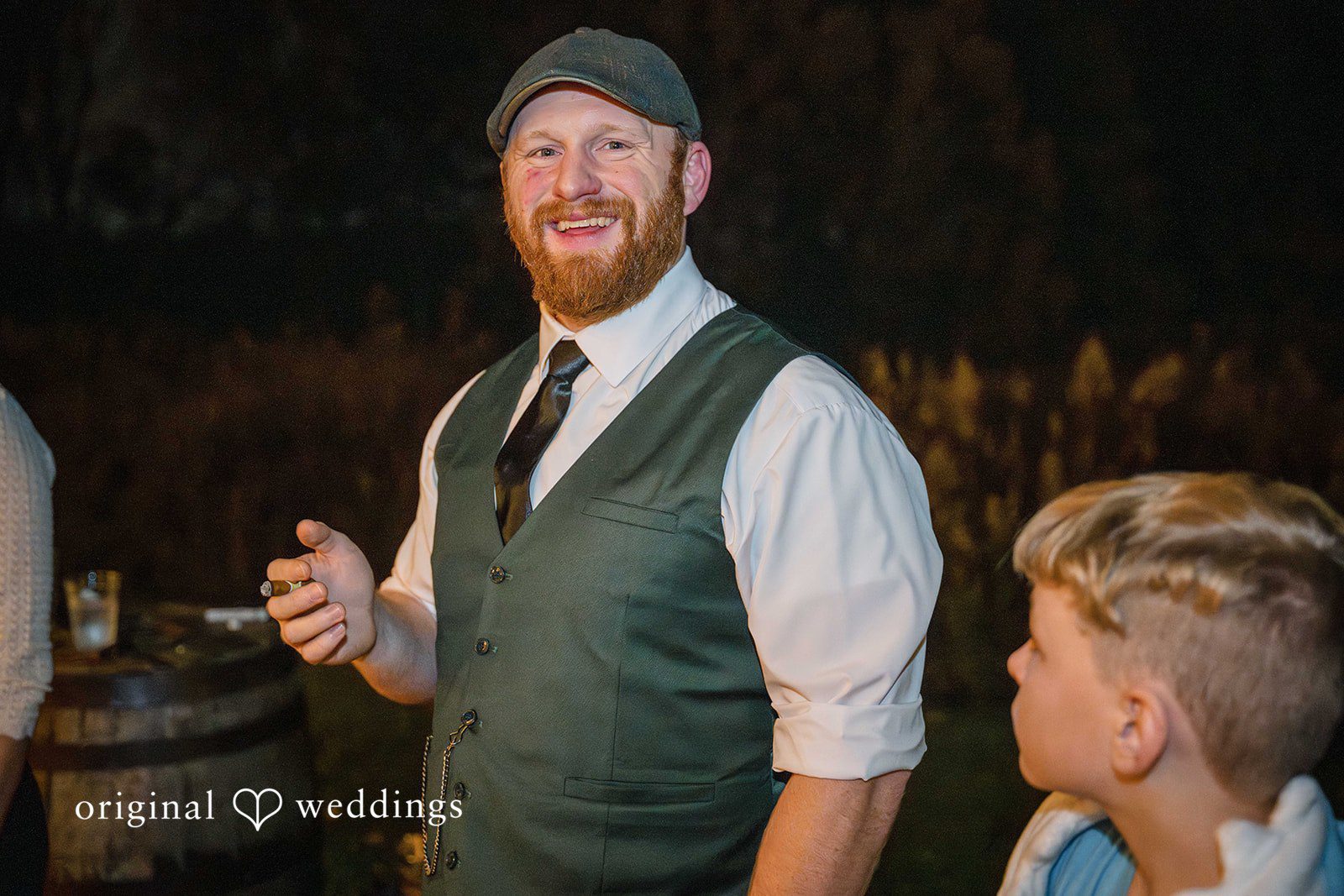 William + Alicia Elegant groom photography at Barnwood Events