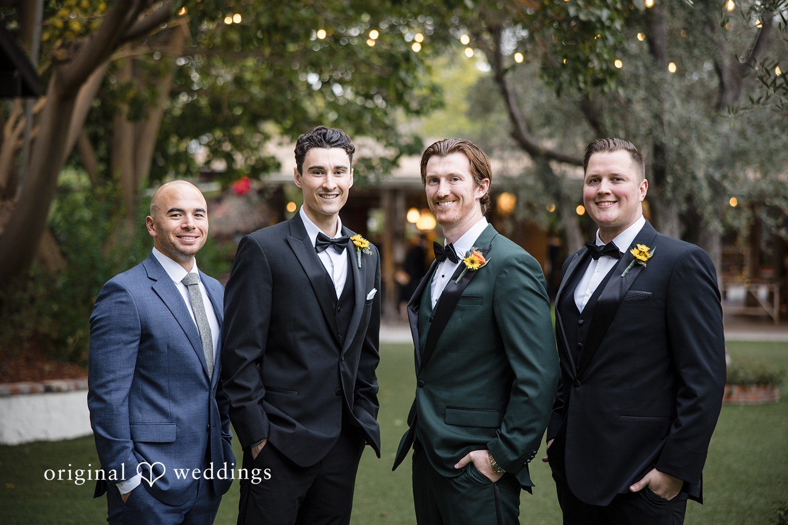 Olivia + Connor Groom posing with groomsmen before the ceremony