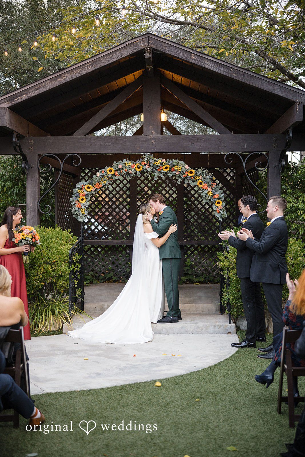 Olivia + Connor Groom kissing the bride after exchanging vows