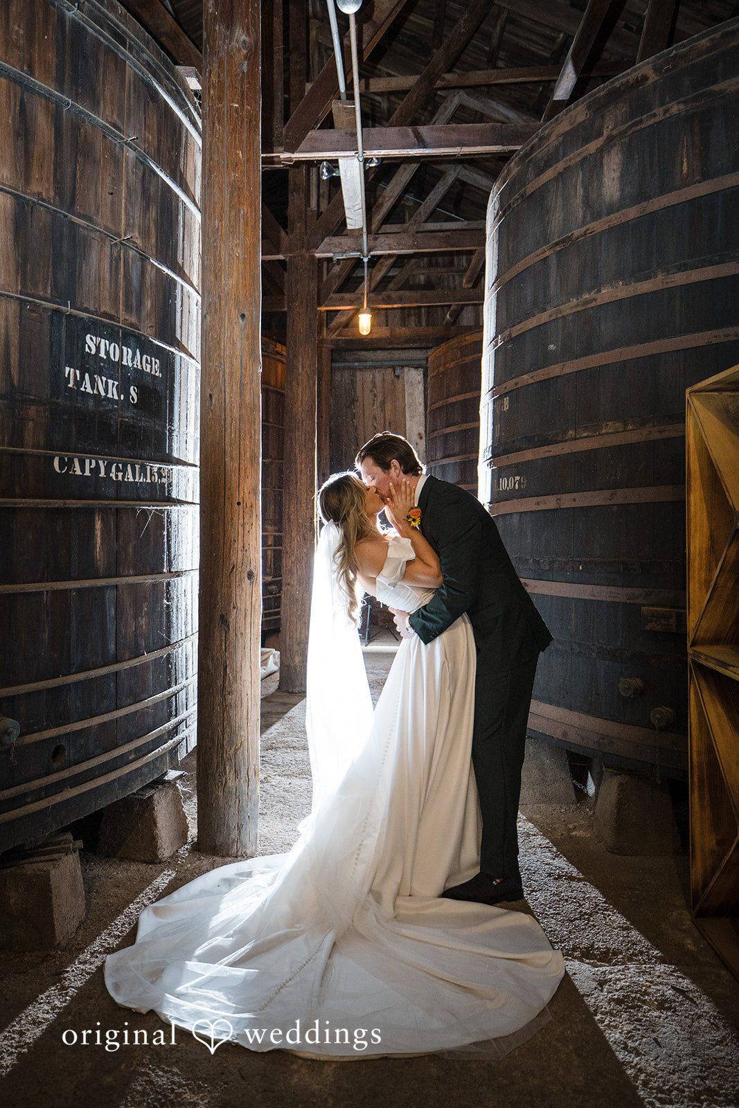 Olivia + Connor Bride and groom posing together at another location on the property