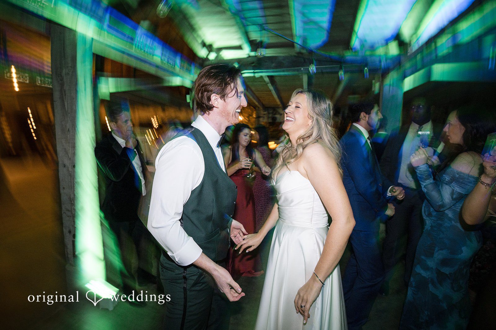 Olivia + Connor Wedding guests celebrating with the couple during the reception
