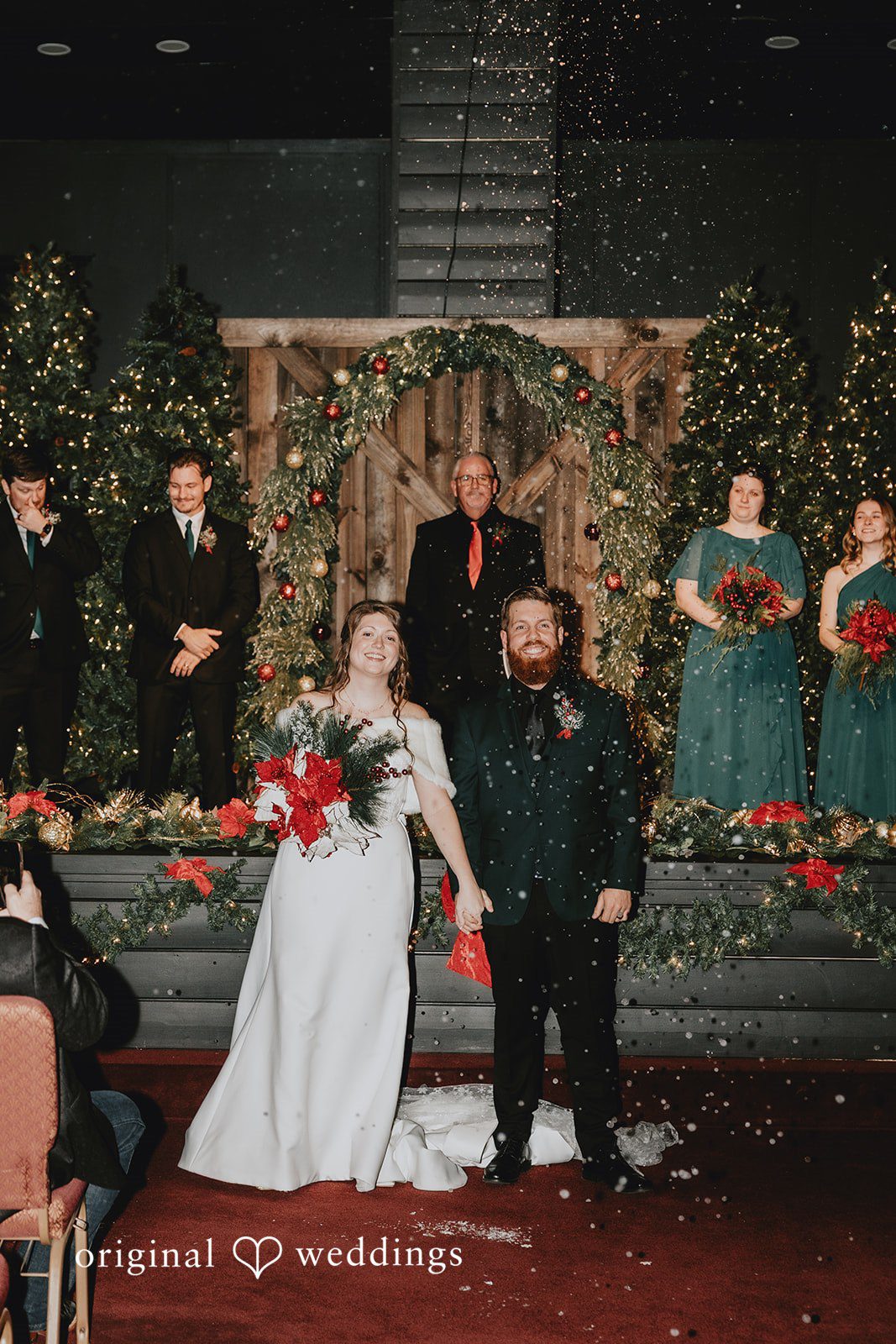 Romantic newlywed portrait at Bethel Baptist Church